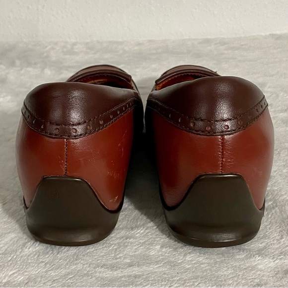 Merrell Plaza Moc Wedge Moccasins Women’s Size 8.5 Dark Autumn Leather Slip-ons - Picture 6 of 10